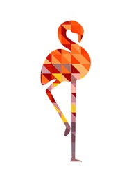 Poster Geométrico Flamingo