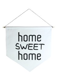 Wall Flag (Estandarte) Preta Home Sweet Home by Studio Mirabile