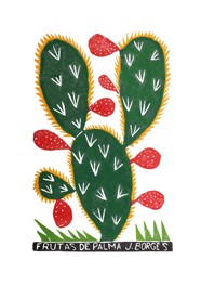 Xilogravura by J. Borges - Fruta de Palma (Tamanho 66 x 48 cm)